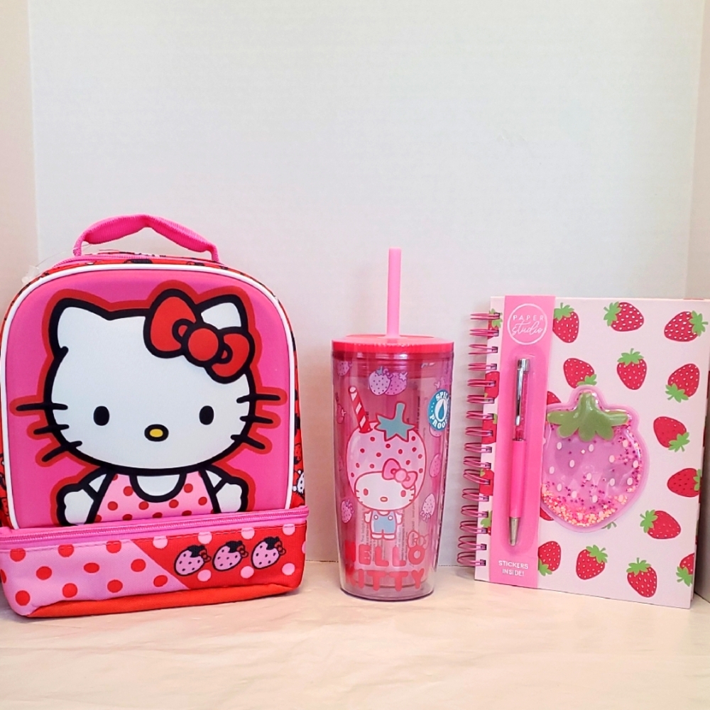 Hello Kitty Pink and White Lunch Set